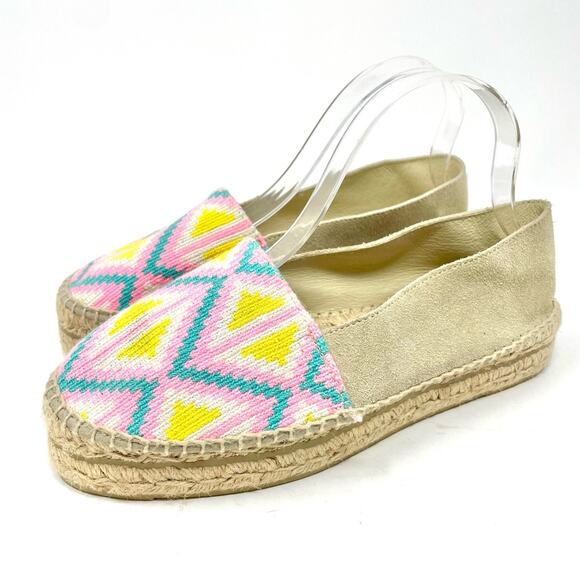 Manebi x Guanabana Neon Woven Geometric Platform Espadrilles Size 10 EU 40 $199 - Picture 3 of 14